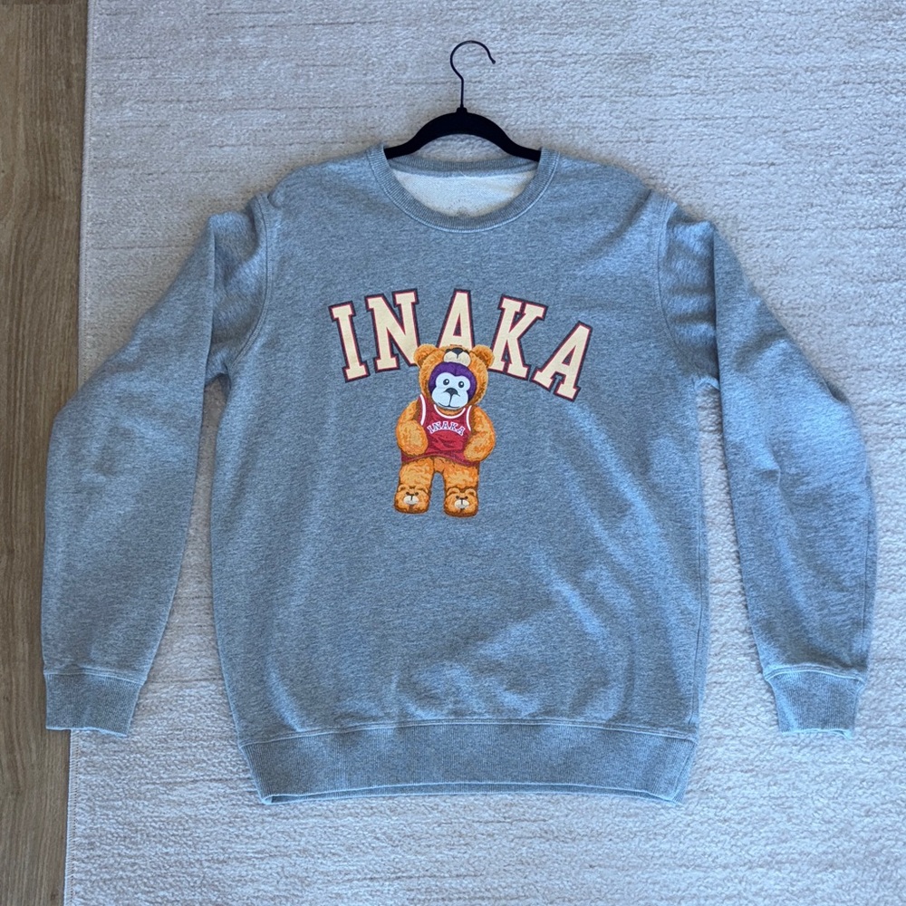 Inaka Power men’s gray teddy crewneck - size M great condition!